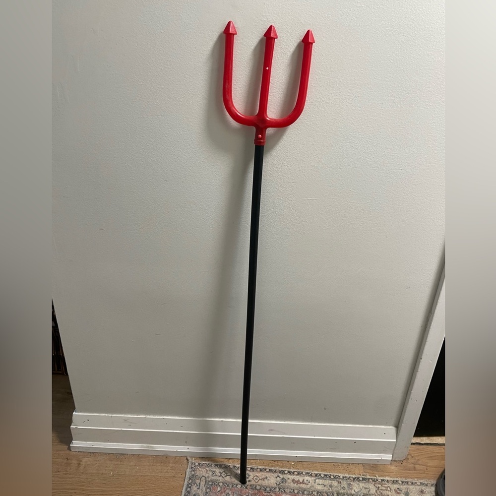 47” Red Devil Trident – Halloween Prop - Picture 2 of 5